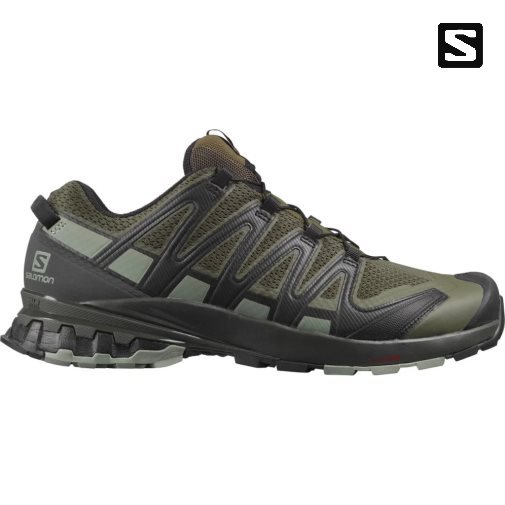 Tenis Para Trail Running Salomon Xa Pro 3d V8 Anchos Hombre Verde Oliva | MX ECNO832